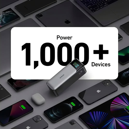 Anker 737 Externe Batterij, 24000mAh, 140W, QC + PD, 1 x USB-A - 2 x USB-C, Zwart A1289011
