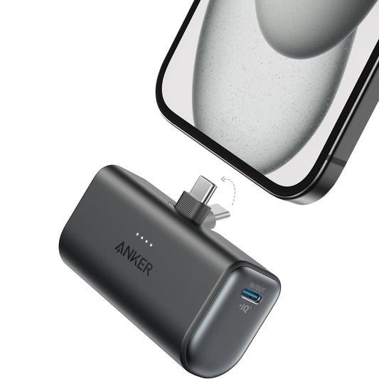 Externe Batterij Anker Nano, 5000mAh, 22.5W, PD, 2 x USB-C, Zwart A1653H11