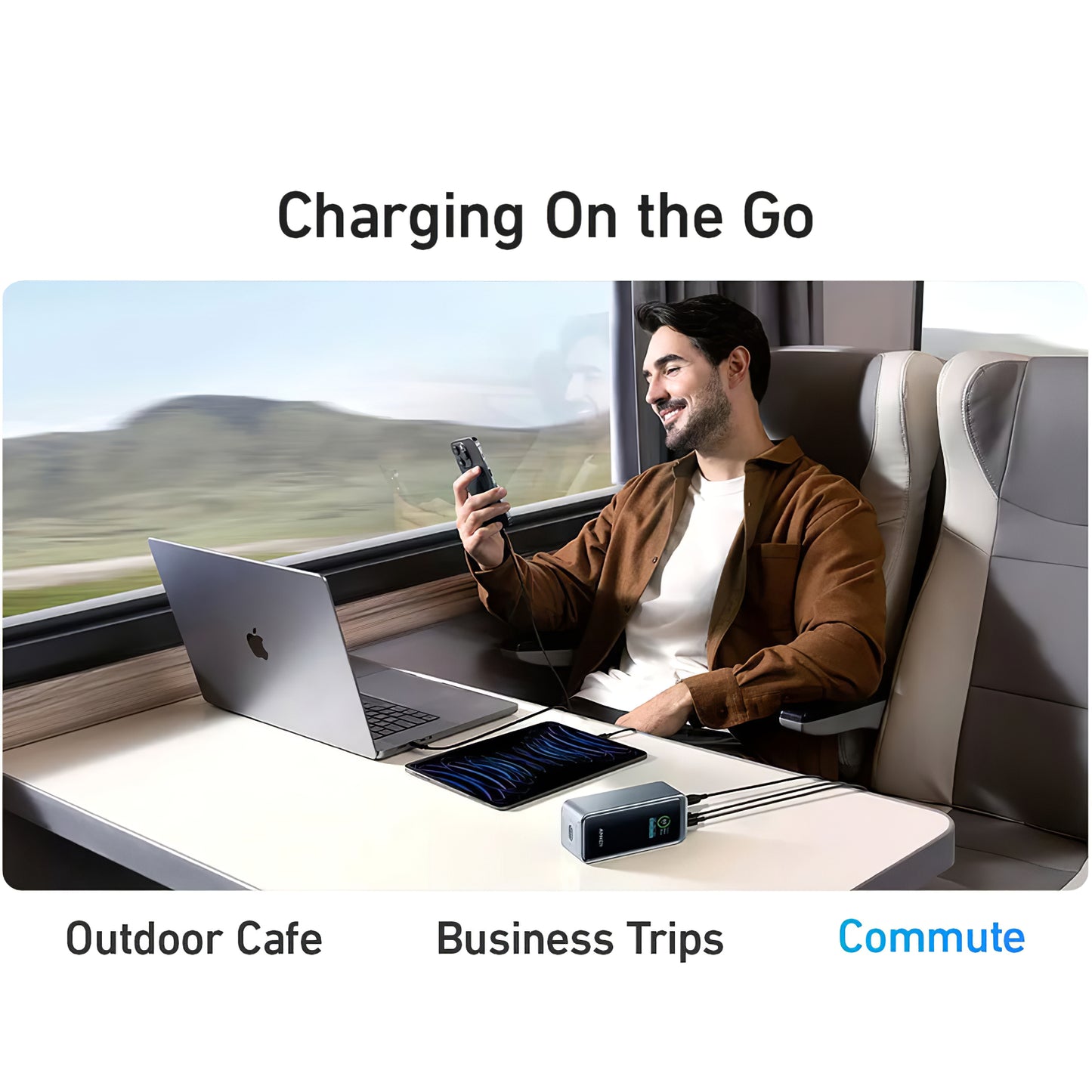 Anker Prime Externe Batterij, 20000mAh, 200W, QC + PD, 1 x USB-A - 2 x USB-C, Zwart A1336011