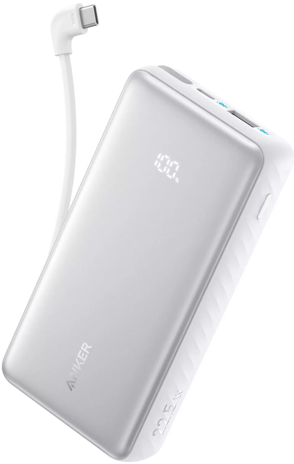 Externe Batterij Anker Zolo, 10000mAh, 22.5W, QC + PD, 1 x USB-A - 2 x USB-C, Wit A110DH21
