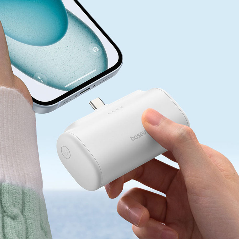 Externer Akku Baseus Compact, 5000mAh, 20W, PD, 2 x USB-C, Blau P10068306313-00