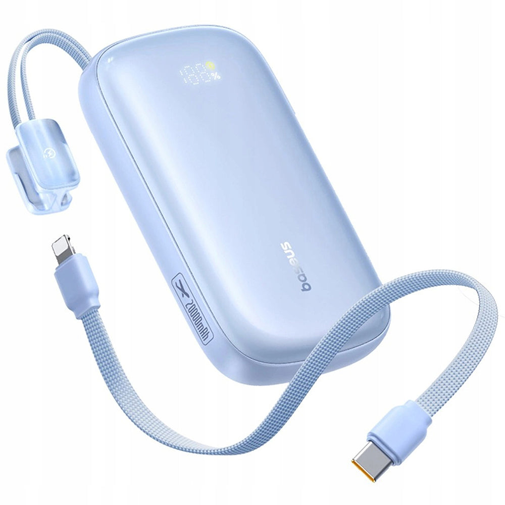 Batterie Externe Baseus EnerFill FC21 Qpow 3 Ultra, 10000mAh, 45W, QC + PD, 1 x USB-A - 1 x USB-C, Bleue E0027Q03