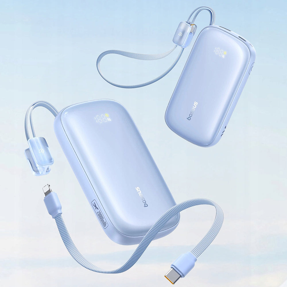 Batterie Externe Baseus EnerFill FC21 Qpow 3 Ultra, 10000mAh, 45W, QC + PD, 1 x USB-A - 1 x USB-C, Bleue E0027Q03
