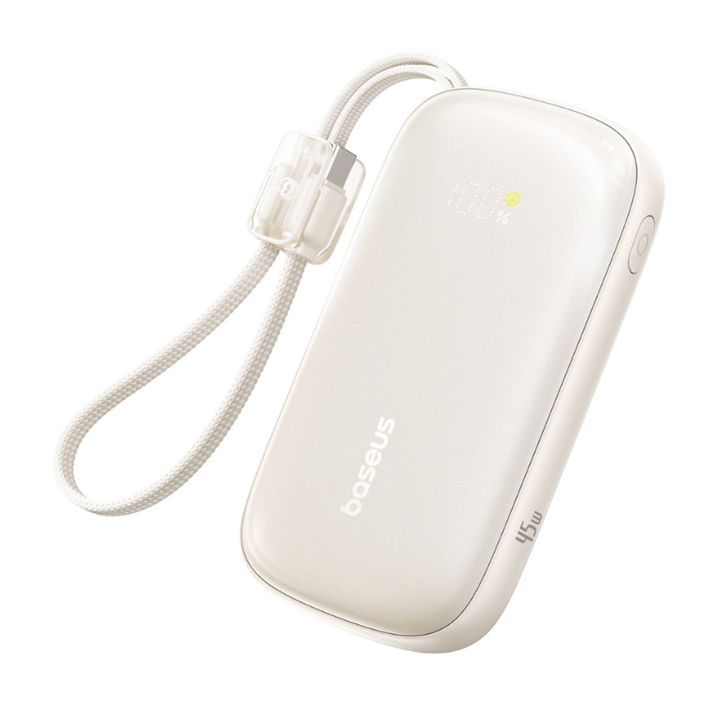 Externe Batterij Baseus EnerFill FC21 Qpow 3 Ultra, 20000mAh, 45W, QC + PD, 1 x USB-A - 1 x USB-C, Beige E0027P01