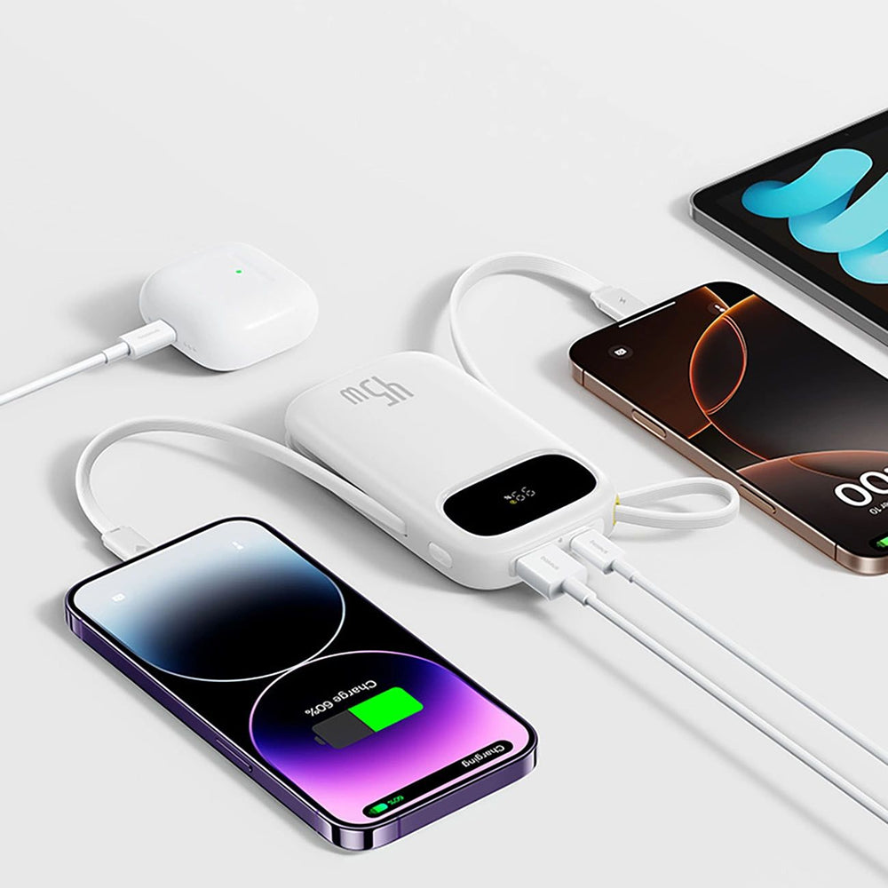 Batterie Externe Baseus EnerFill FC31 Qpow 3, 20000mAh, 45W, QC + PD, 1 x Lightning - 1 x USB-A - 2 x USB-C, Mauve E0028D02