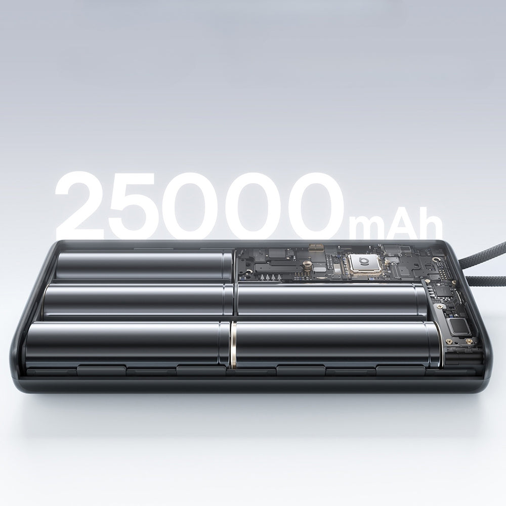 Externe batterij Baseus EnerFill FC41, 25000mAh, 145W, QC + PD, 1 x USB-A - 3 x USB-C, Zwart E0028H03