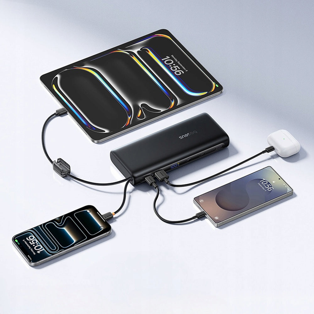 Externe batterij Baseus EnerFill FC41, 25000mAh, 145W, QC + PD, 1 x USB-A - 3 x USB-C, Zwart E0028H03