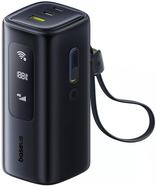 Externe batterij Baseus EnerGeek GX11, 20000mAh, 67W, QC + PD, 1 x USB-A - 2 x USB-C, Zwart E0025701