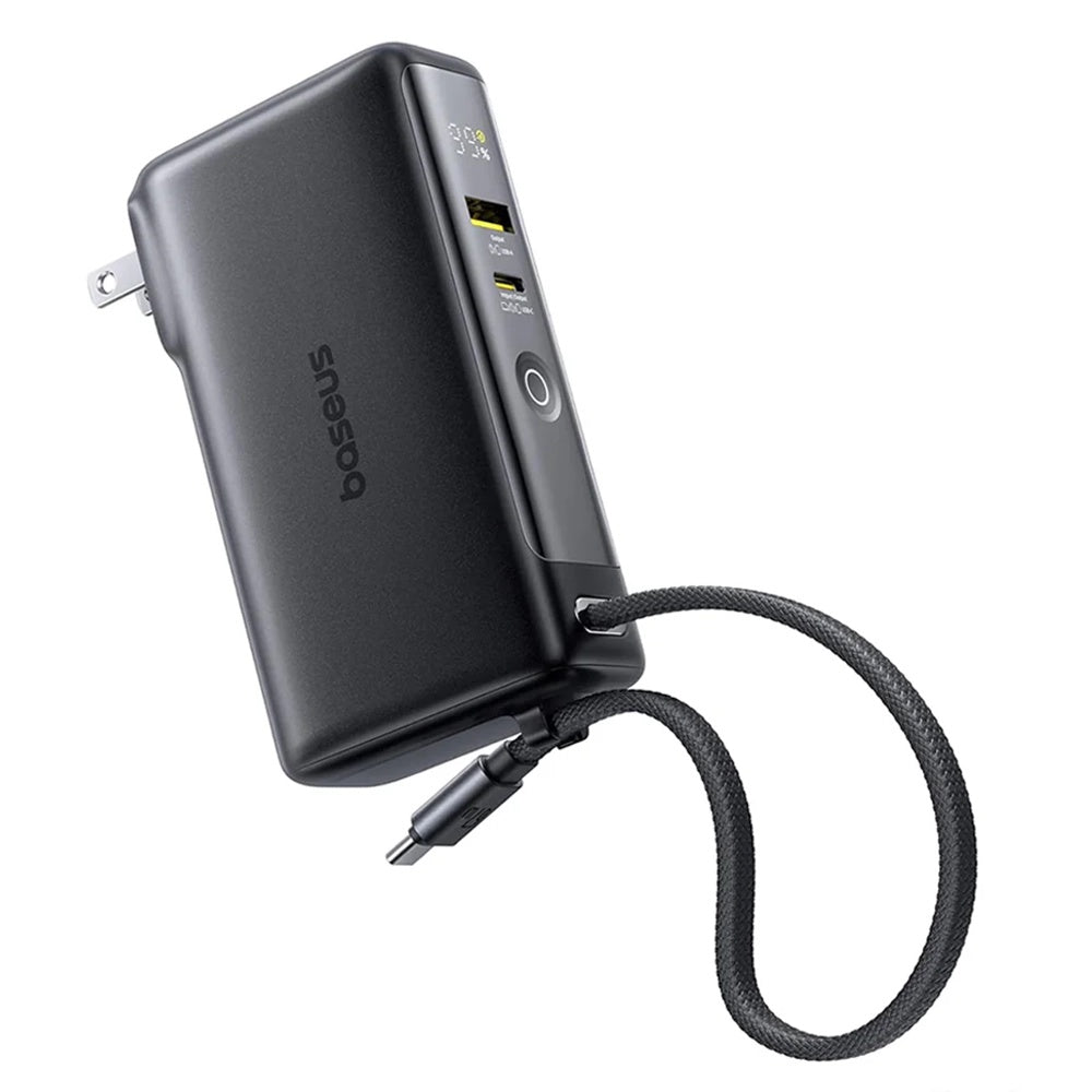 Batterie Externe Baseus Nomos NT11 Omni US, 10000mAh, 67W, QC + PD, 1 x USB-A - 2 x USB-C, Noire P10078807123-00