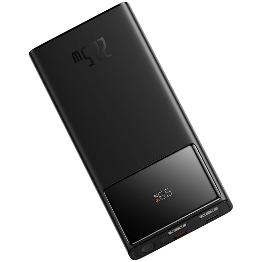 Baseus Star Lord Externe Batterie, 10000mAh, 22.5W, QC + PD, 1 x USB-C - 2 x USB-A, Schwarz PPXJ100001