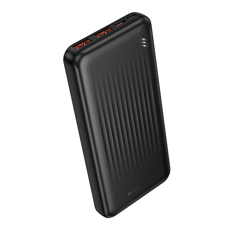 Externe Batterij Borofone BJ80A Clever, 10000mAh, 22.5W, QC + PD, 1 x USB-C - 2 x USB-A, Zwart