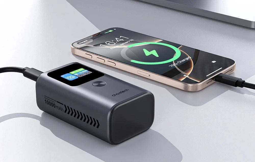 Externe Batterij Choetech B701, 10000mAh, 30W, QC + PD, 1 x USB-A - 2 x USB-C, Zwart