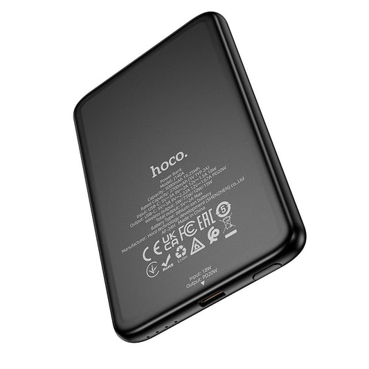 Externe Batterie HOCO Wireless J140A, 5000mAh, 20W, PD + QI, 1 x USB-C, Schwarz