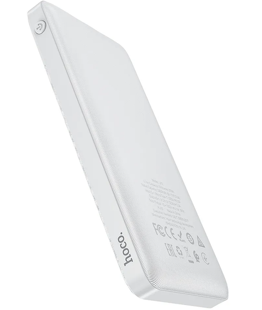 Batterie Externe HOCO J72, 10000mAh, 10W, 2 x USB-A, Blanche