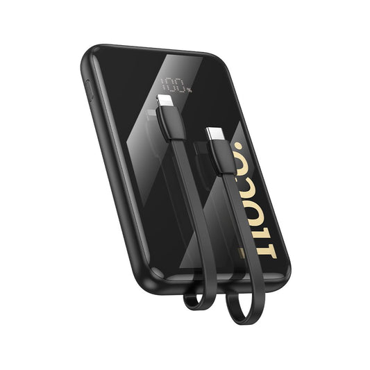 Externe batterij HOCO Q37, 10000mAh, 22,5W, QC + PD, 1 x Lightning - 1 x USB-A - 2 x USB-C, Zwart