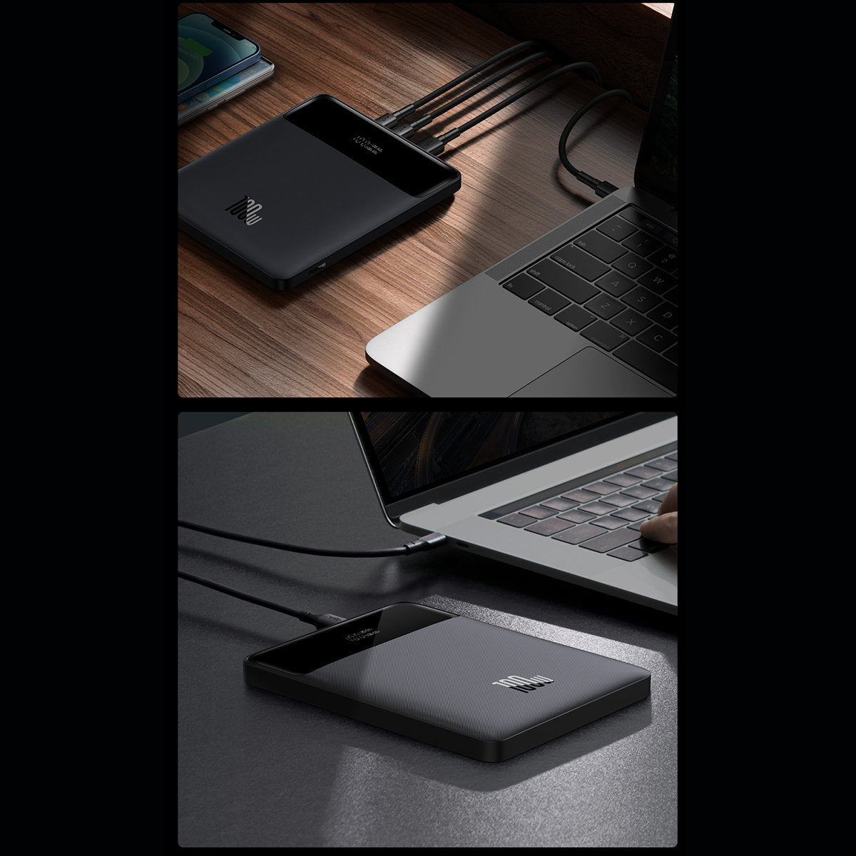 Externer Akku Baseus Blade Ultrathin, 20000mAh, 100W, QC + PD, 2 x USB-A - 2 x USB-C, Schwarz PPBL000201