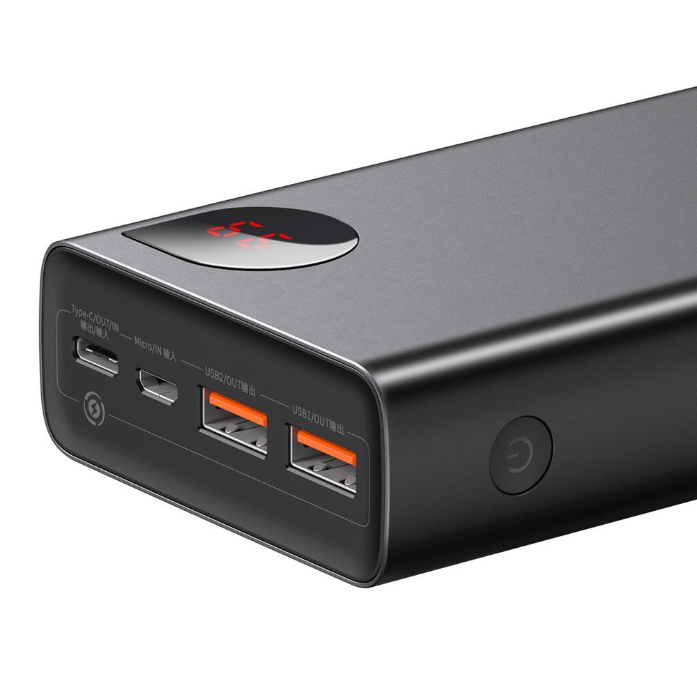 Baseus Adaman Powerbank 20000mAh | 65W QC + PD | 1x USB-C & 2x USB-A | Schwarz