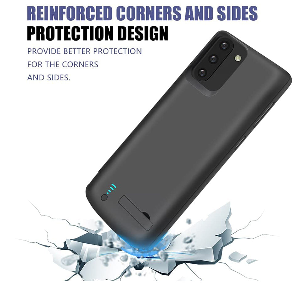Externer Akkutyp Hülle Techsuit Power Pro Battery für Samsung Galaxy Note 10 5G N971 / Note10 N970, 5000mAh, Schwarz