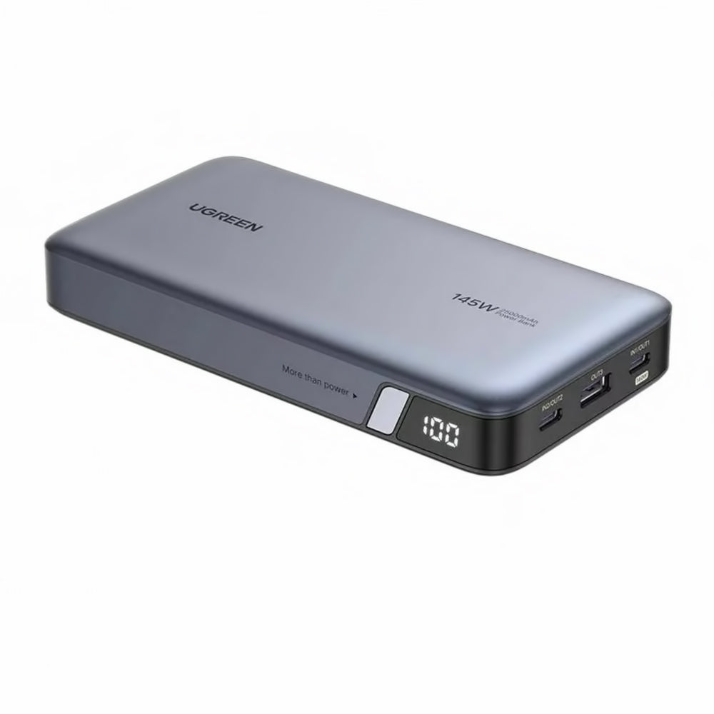 Externe Batterij UGREEN PB205, 25000mAh, 145W, QC + PD, 1 x USB-A - 2 x USB-C, Gri