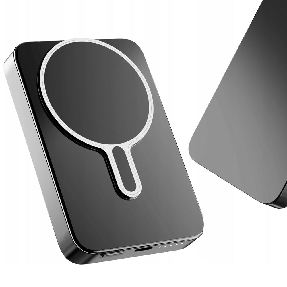 Draadloze Externe Batterij 3MK MagSnap Go, 10000mAh, 20W, PD + FQI, 1 x QI - 1 x USB-C, Grijs