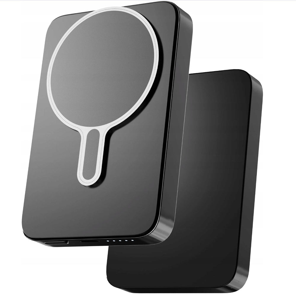 Draadloze Externe Batterij 3MK MagSnap Go, 10000mAh, 20W, PD + FQI, 1 x QI - 1 x USB-C, Grijs