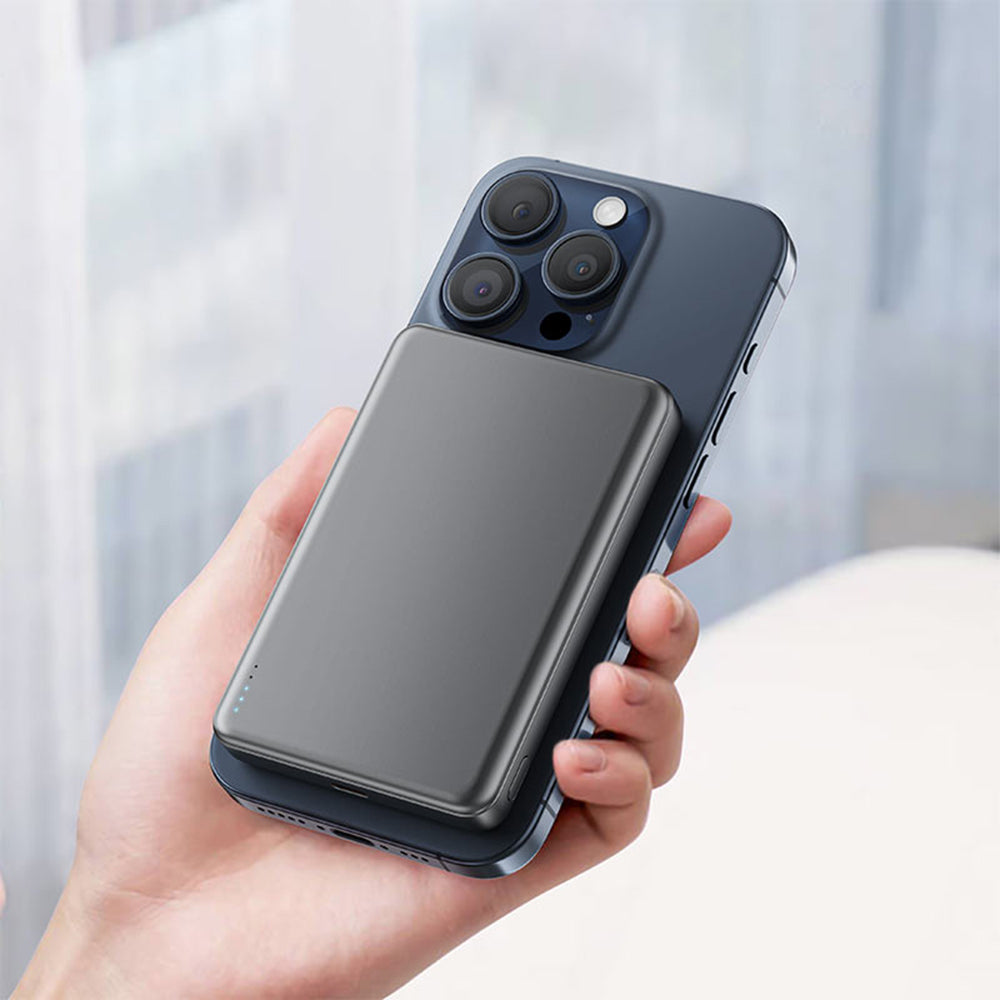 Batterie Externe Sans Fil Acefast M12, 10000mAh, 20W, PD + FQI, 1 x QI - 1 x USB-C, Noire