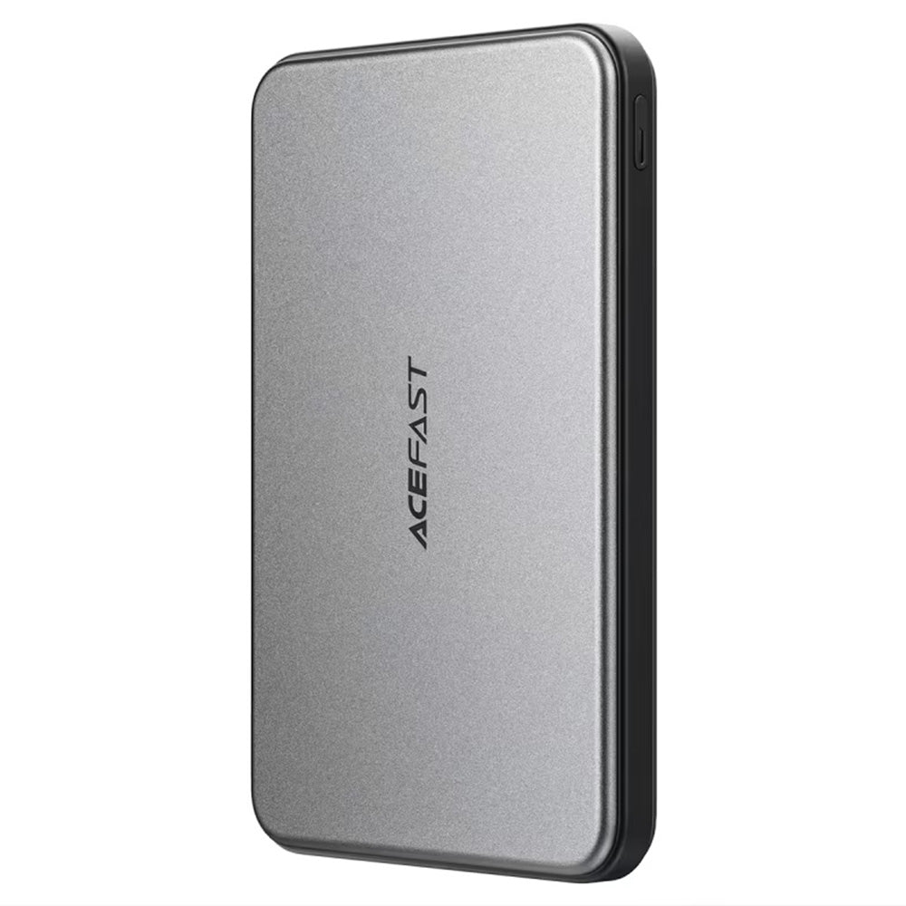Batterie Externe Sans Fil Acefast M30, 5000mAh, 20W, PD + FQI, 1 x QI - 2 x USB-C, Noire