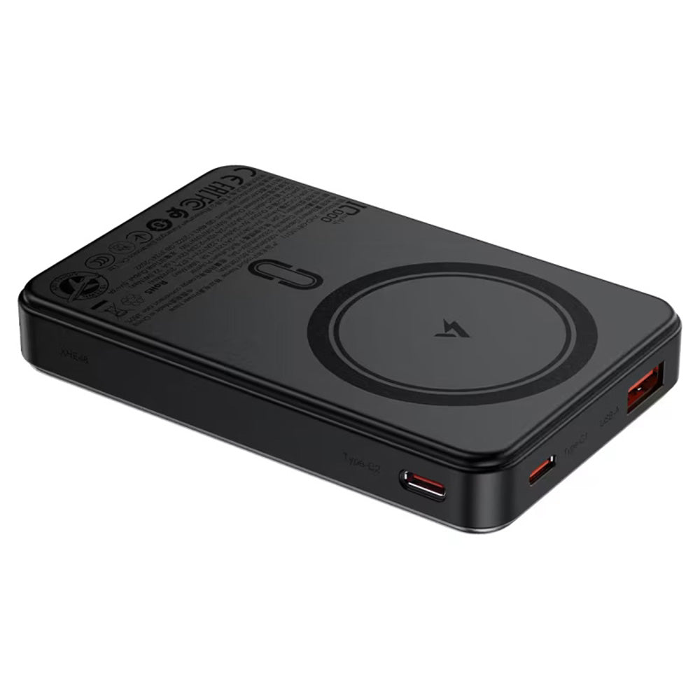 Batterie Externe Sans Fil Acefast M31, 10000mAh, 22.5W, QC + PD + FQI, 1 x QI - 1 x USB-A - 2 x USB-C, Noire