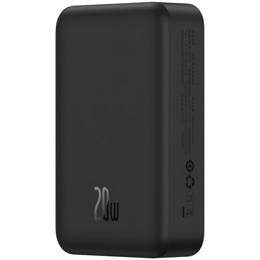 Batterie Externe Sans Fil Baseus Magnetic Mini, 20000mAh, 20W, PD + FQI, 1 x QI - 1 x USB-C, Noire PPCX150001