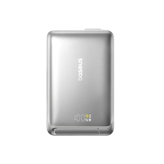 Batterie Externe Sans Fil Baseus Nomos Kickstand, 10000mAh, 45W, PD + QI, 1 x QI - 1 x USB-C, Noire P10078800843-00