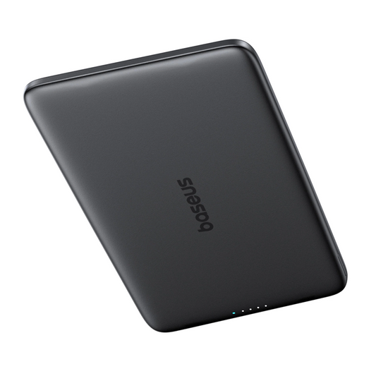 Batterie Externe Sans Fil Baseus PicoGo AM41, 5000mAh, 20W, PD + FQI, 1 x QI - 1 x USB-C, Noire