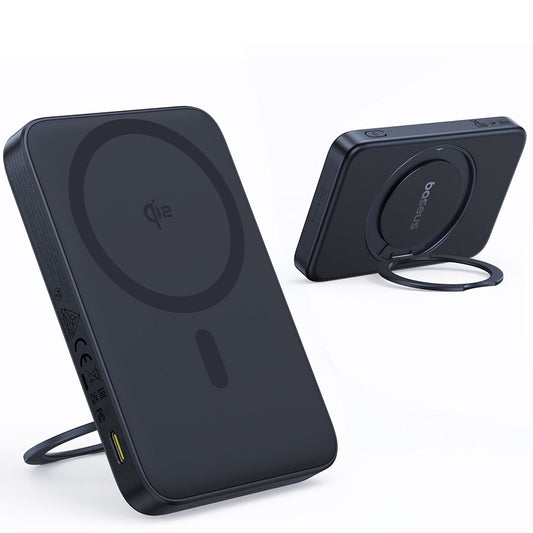 Externe Draadloze Batterij Baseus PicoGo, 5000mAh, 20W, PD + FQI, 1 x QI - 1 x USB-C, Zwart P10076802123-00