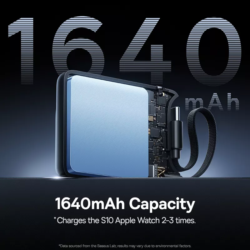 Wireless Powerbank Baseus EnerFill FW11 für Apple Watch Series, 1640mAh, 5W, 1 x QI, Schwarz E0205301