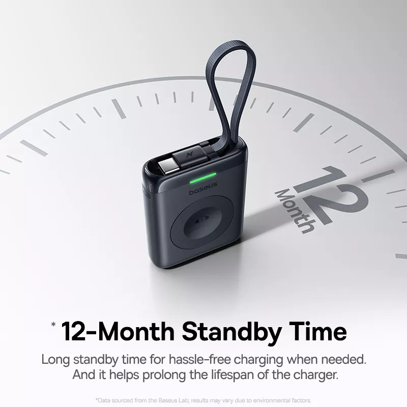 Wireless Powerbank Baseus EnerFill FW11 für Apple Watch Series, 1640mAh, 5W, 1 x QI, Schwarz E0205301
