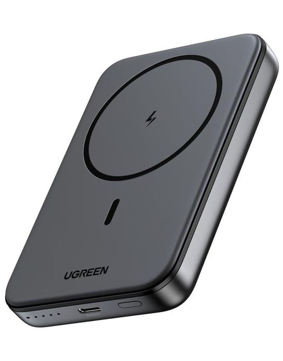 Draadloze Externe Batterij UGREEN PB561, 10000mAh, 20W, PD + FQI, 1 x QI - 1 x USB-C, Zwart