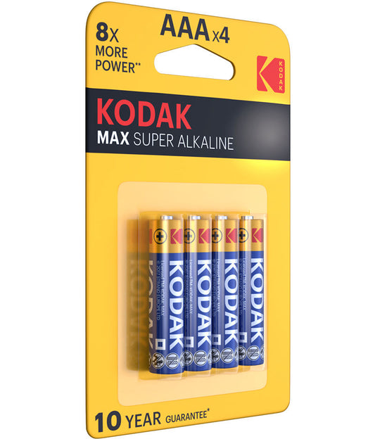 Kodak Max Super Batterie, AAA / LR3, 4 Stück Set