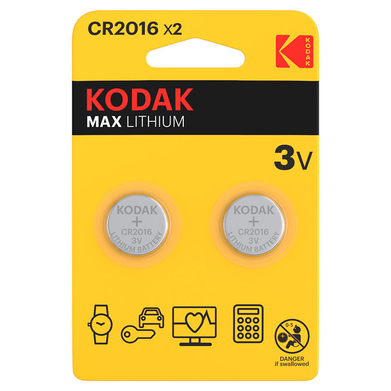 Kodak Max Batterie, CR2016, Set 2 Stück