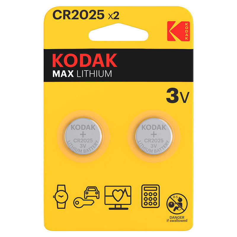 Kodak Max batterij, CR2025, Set van 2 stuks