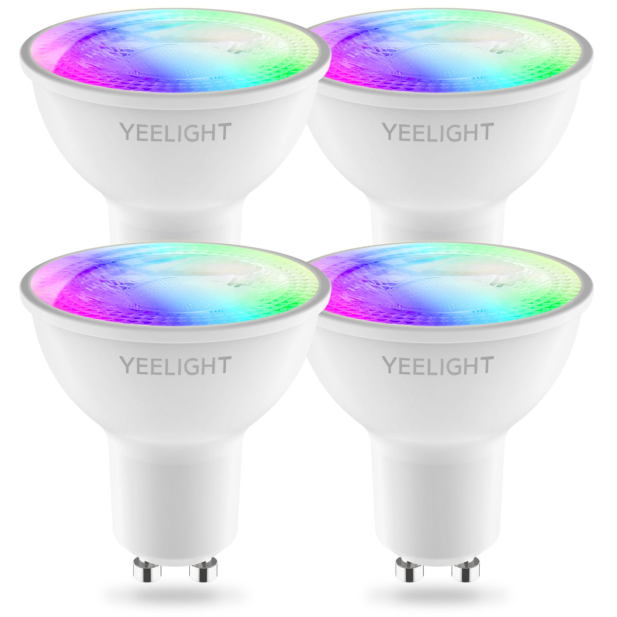 LED-Lampe Yeelight W1, Wi-Fi, GU10, 4.5W, 2700K - 6500K, 350lm, Set 4 Stück, Mehrfarbig YLDP004-A