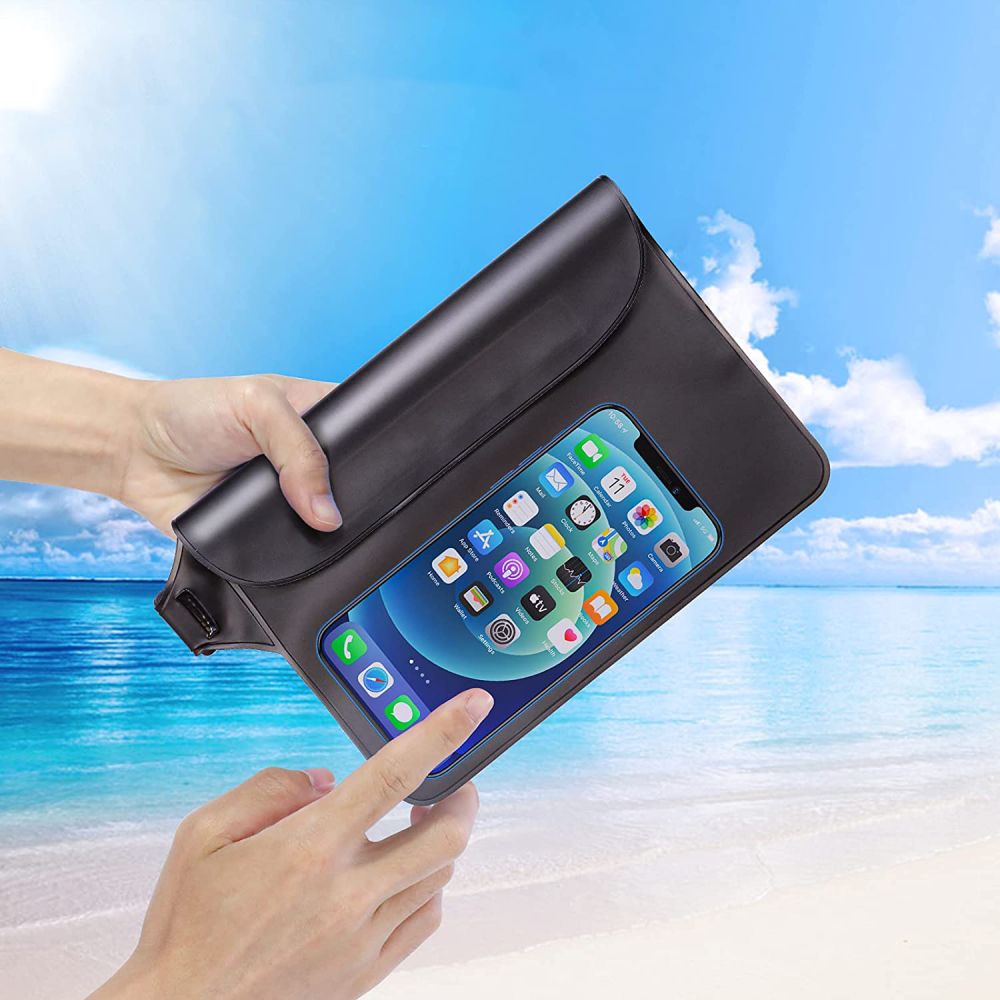 Waterproof Techsuit heuptas, universeel, zwart