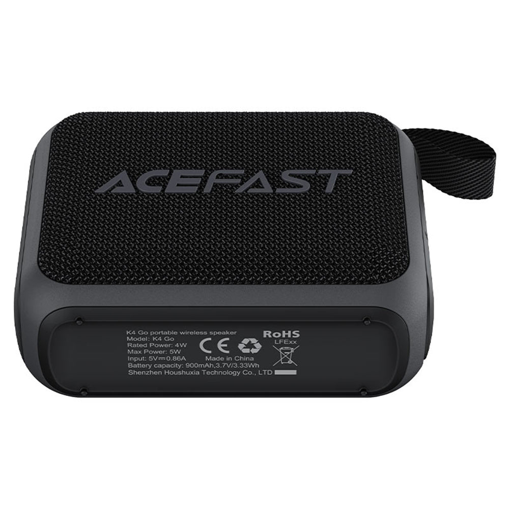 Enceinte Portable Bluetooth Acefast K4 Go, 5W, Étanche, Noire