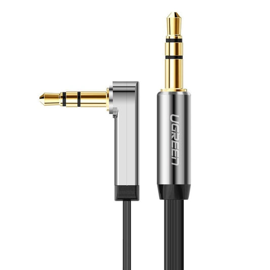Audiokabel 3,5 mm - 3,5 mm UGREEN AV119 Schuin, 0,5 m, Zwart