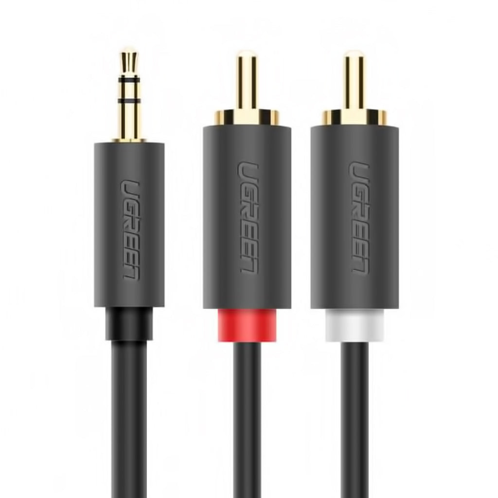 Audio Kabel 3.5mm - 2 x RCA UGREEN AV102, 5m, Grijs