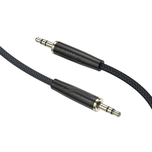 Audio-Kabel 3.5mm - 3.5mm Borofone BL23 Refinado, 1m, Schwarz