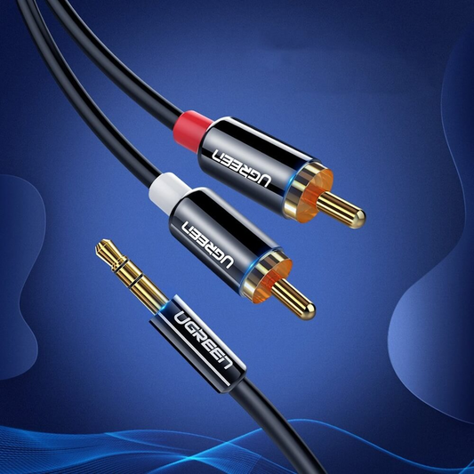 Câble Audio 3.5mm - 2 x RCA UGREEN AV116, 1.5m, Noir