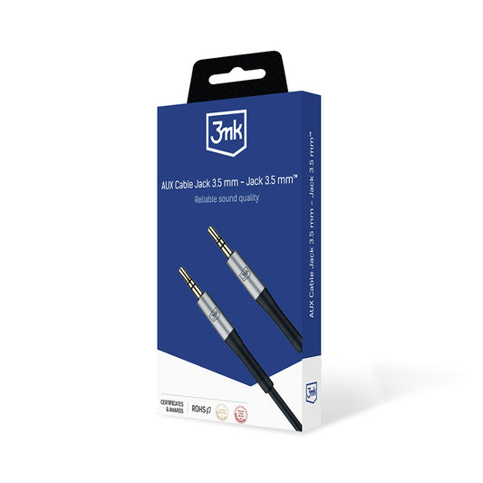 Audio-Kabel 3,5 mm - 3,5 mm 3MK, 1 m, Schwarz