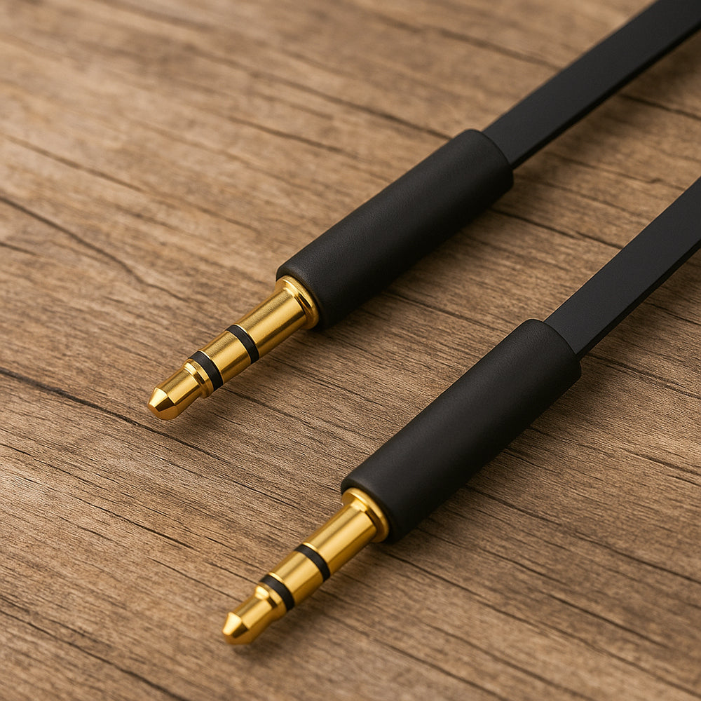 Câble Audio 3.5mm - 3.5mm Fixe, 1m, Noir