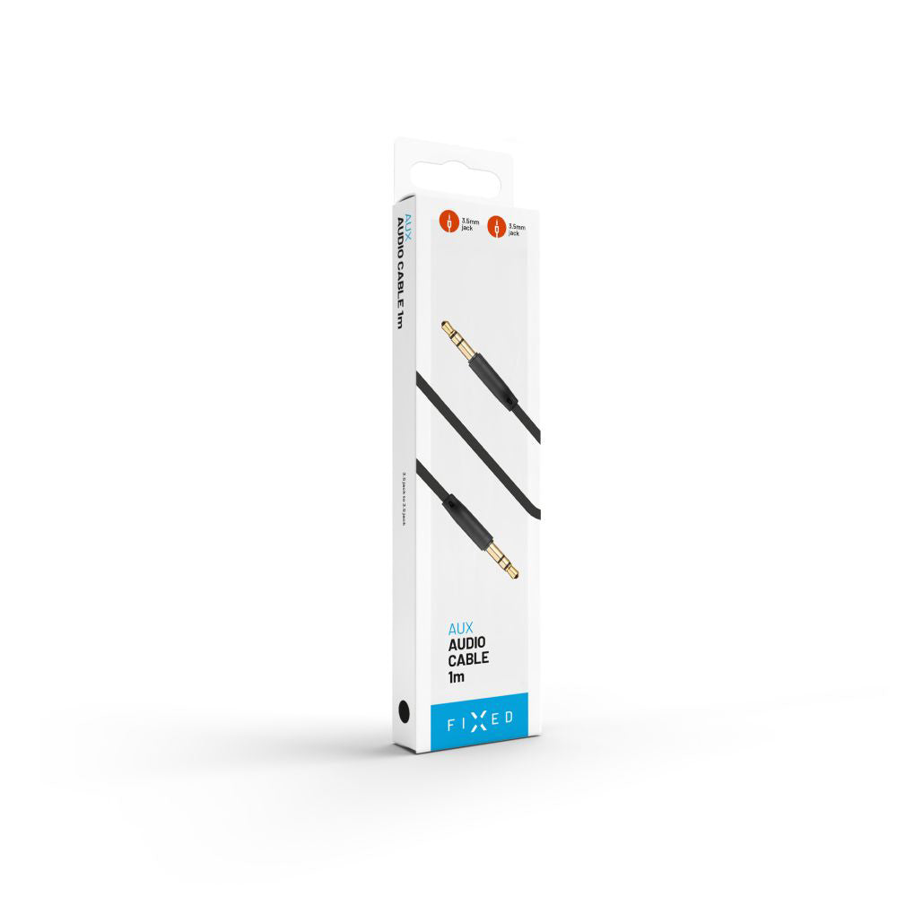 Câble Audio 3.5mm - 3.5mm Fixe, 1m, Noir