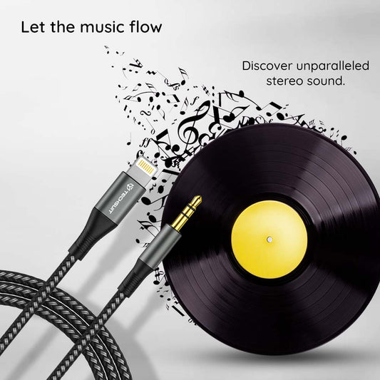 Câble Audio Lightning - 3.5mm Techsuit AC17 NexaSound, 1m, Gris
