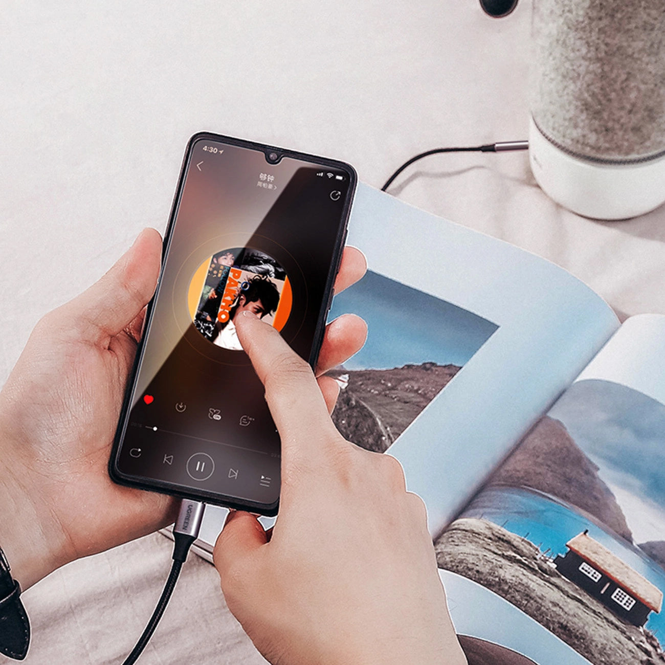 Audio Kabel USB-C - 3.5mm UGREEN AV143, 1m, Gri